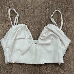 White Zara crop top